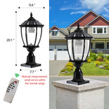 English Elm Solar Column Headlights With Dimmable Led 1 Pack