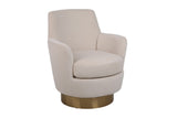 Hearth and Haven Velvet Swivel Barrel Chair, Swivel Accent Chairs Armchair For Living Room, Reading Chairs For Bedroom Comfy, Round Barrel Chairs with Gold Stainless Steel Base W1361116868