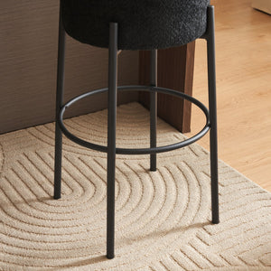English Elm 30" Tall High Bar Stools Set Of 2 - Sleek Upholstered Seating For Kitchens, Cafés & Modern Bars W1901112450