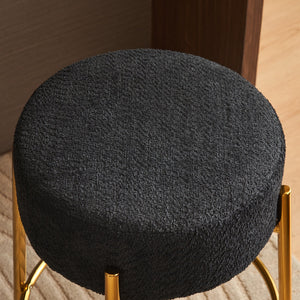 English Elm 24" Tall Round Bar Stools Set Of 2 - Modern Upholstered Seating For Kitchens, Cafes, And Bars! W1901112448