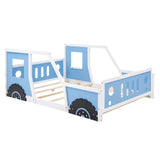 Classic Car Shaped Twin Platform Bed with Wheels