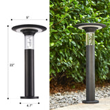 English Elm Solar Lawn Light With Dimmable Led