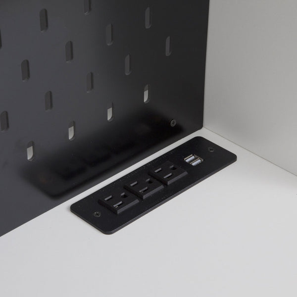 English Elm 74" Modern Kitchen Pantry Cabinet with Charging Station & Microwave Stand, Freestanding Buffet Storage with Hutch, Drawer, White Finish W1321S00002