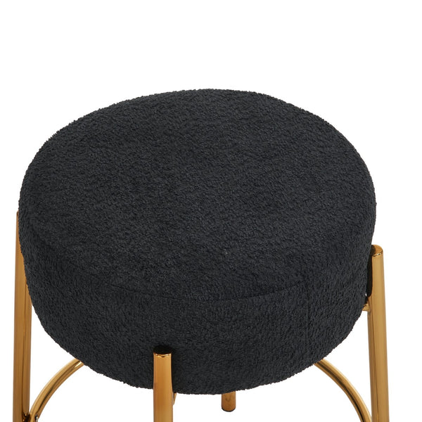 English Elm 24" Tall Round Bar Stools Set Of 2 - Modern Upholstered Seating For Kitchens, Cafes, And Bars! W1901112448