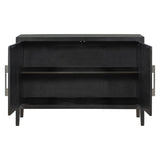 Hearth and Haven Sideboard with Metal Handles and 2 Doors for Hallway, Black WF299849AAB