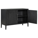 Hearth and Haven U-Style Storage Cabinet Sideboard Wooden Cabinet with 2 Metal Handles and 2 Doors For Hallway, Entryway, Living Room WF299849AAB