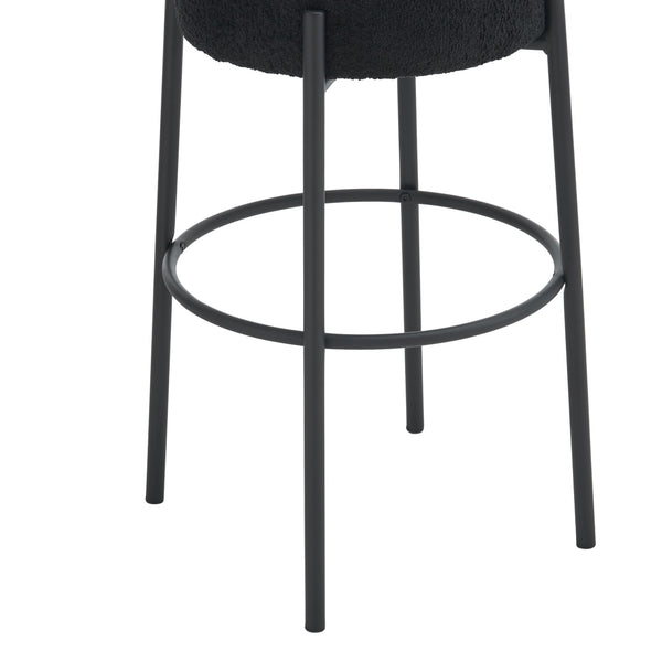 English Elm 30" Tall High Bar Stools Set Of 2 - Sleek Upholstered Seating For Kitchens, Cafés & Modern Bars W1901112450
