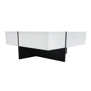 English Elm [new Picture] Square Coffee Table with Hidden Storage and Extendable Sliding Gloss Top WF305182AAK