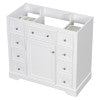 English Elm 36" Bathroom Vanity Without Sink, Cabinet Base Only, One Cabinet and Six Drawers, White