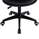 English Elm Modern Family Black Office Chair, Adjustable 360 ° Swivel Chair Engineering Plastic Armless Swivel Computer Chair, Suitable For Living Room, Bedroom, Office, Hotel Dining Room