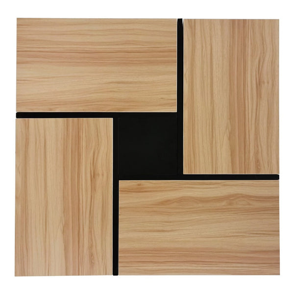 English Elm [new Picture] Square Coffee Table with Hidden Storage and Extendable Sliding Gloss Top WF305182AAD