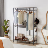 Hearth and Haven Freestanding Closet Organizer Heavy Duty, Closet Clothes Organizer, Freestanding Closet Organizer System, Holds 350 Lbs Metal Closet Rack, Clothes Rack, 46.3"W X 15.7"D X 72.6"H W166885035