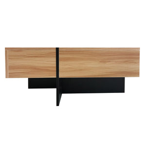 English Elm [new Picture] Square Coffee Table with Hidden Storage and Extendable Sliding Gloss Top WF305182AAD