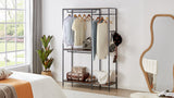 Hearth and Haven Freestanding Closet Organizer Heavy Duty, Closet Clothes Organizer, Freestanding Closet Organizer System, Holds 350 Lbs Metal Closet Rack, Clothes Rack, 46.3"W X 15.7"D X 72.6"H W166885035