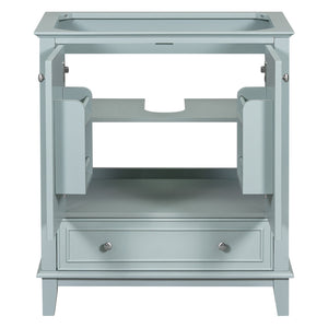 English Elm 30" Bathroom Vanity Base Only Modern Freestanding Cabinet with Doors Drawer Solid Wood MDF Frame, Paint Finish Green WF306250AAC