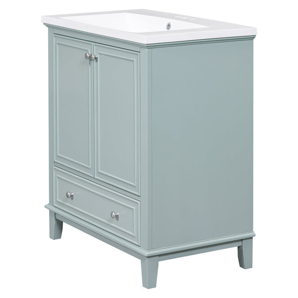 English Elm 30" Stylish Bathroom Vanity With Green Sink Combo, Smart Storage & Durable Design For Modern Homes SY999606AAC-6