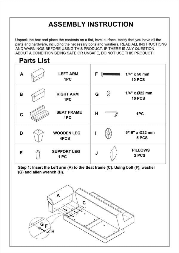 English Elm Contemporary Adjustable Microfiber Sofa with Cube Pattern, Storage Underseat, Plush Pillows & Arms Chocolate 72 L x 45 W x 14 H HS00F7889-ID-AHD