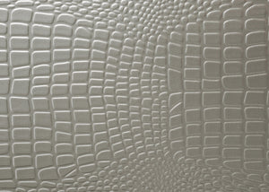 English Elm Modern Glam Crocodile Skin Finish Upholstered Queen LED Tufted Headboard Bed with Luxe Glow Champagne 61 L x 41 W x 6.5 H B011S00445