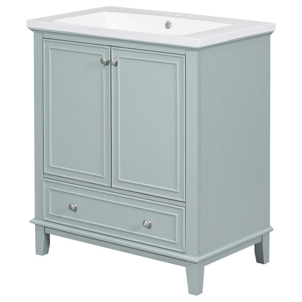 English Elm 30" Stylish Bathroom Vanity With Green Sink Combo, Smart Storage & Durable Design For Modern Homes SY999606AAC-6