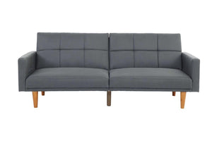 English Elm Transitional Tufted Convertible Sofa with Storage Linen Polyfiber Wooden Legs Guest Room Light Grey HS00F8508-ID-AHD