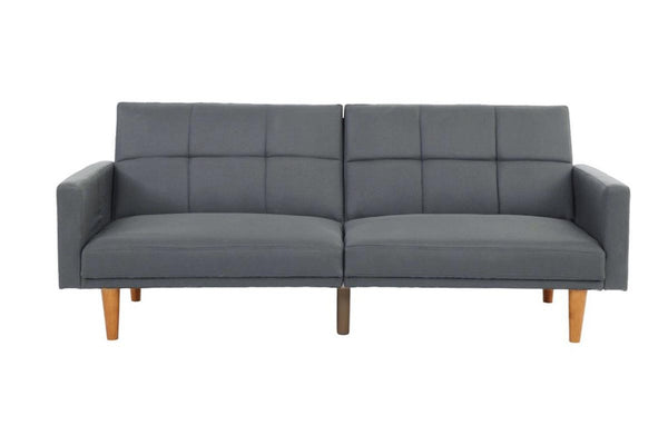 English Elm Transitional Tufted Convertible Sofa with Storage Linen Polyfiber Wooden Legs Guest Room Light Grey HS00F8508-ID-AHD