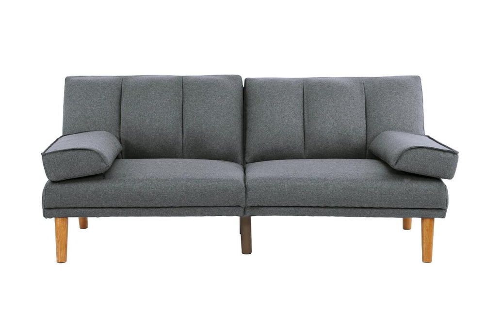 English Elm Blue 2pc Adjustable Sectional Sofa Set with Chaise – Blue Grey Polyfiber Convertible Bed, Solid Wood Legs, Plush Comfort HS00F8515-F8516-ID-AHD