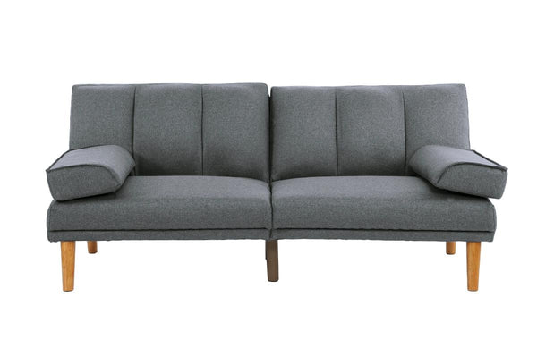 English Elm Blue 2pc Adjustable Sectional Sofa Set with Chaise – Blue Grey Polyfiber Convertible Bed, Solid Wood Legs, Plush Comfort HS00F8515-F8516-ID-AHD
