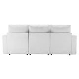 English Elm 3 Seat Sofa With Removable Back and Seat Cushions and 2 Pillows,Teddy Fabric Couch For Living Room, Office, Apartment