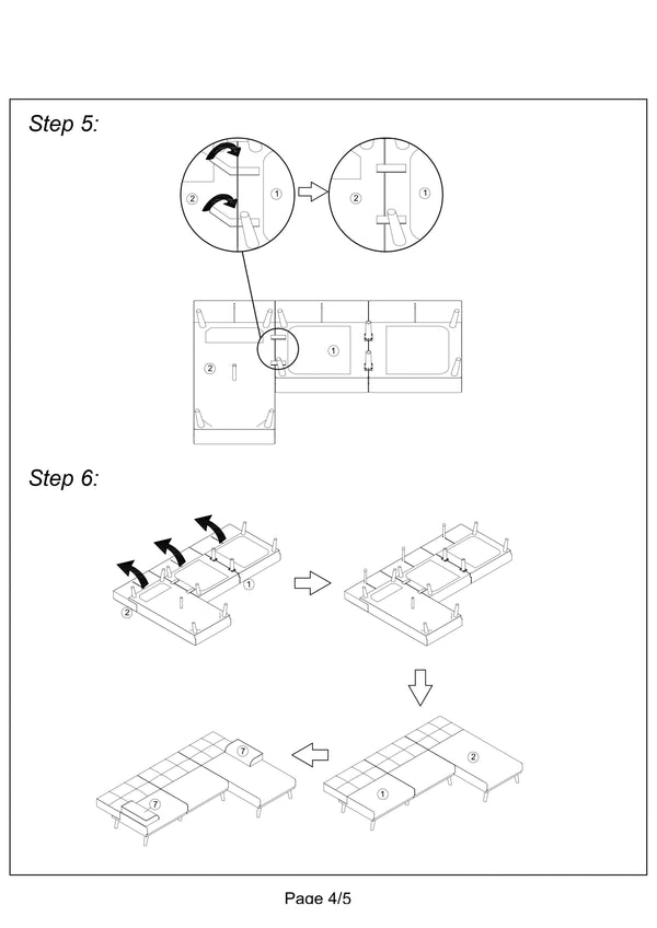 English Elm Blue Blue Grey Convertible Tufted Sofa Bed with Solid Wood Legs, Polyfiber Linen Comfort for Living Room HS00F8521-ID-AHD
