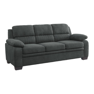 English Elm Comfortable Channel Tufted Sofa with Pocket Coil Support and Textured Polyester Upholstery B011122284