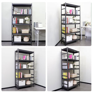 English Elm Storage Shelves 5 Tier Steel Rack Powder Coated Adjustable Garage Pantry Unit W1831126676