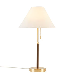 English Elm Two Tone Bromley Pull-Chain Table Lamp — Mid-Century Two-Tone Iron Base, Tapered Empire Shade, LED Included B035122355