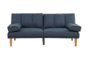 English Elm Navy Adjustable 2pc Sectional Sofa Set with Convertible Chaise, Solid Wood Legs, Plush Polyfiber Comfort HS00F8517-F8518-ID-AHD