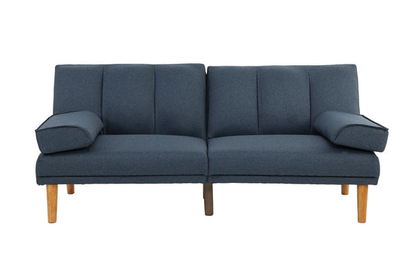 English Elm Navy Adjustable 2pc Sectional Sofa Set with Convertible Chaise, Solid Wood Legs, Plush Polyfiber Comfort HS00F8517-F8518-ID-AHD