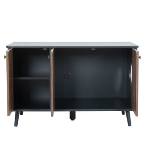 English Elm Litter Box Enclosure - Stylish Cat Furniture With Hidden Plug, Storage, And Triple-Door Access W42090255