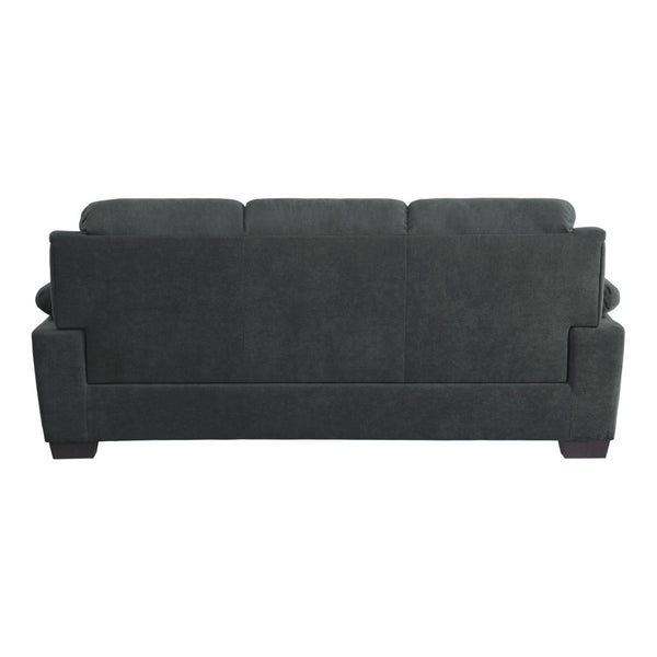 English Elm Comfortable Channel Tufted Sofa with Pocket Coil Support and Textured Polyester Upholstery B011122284