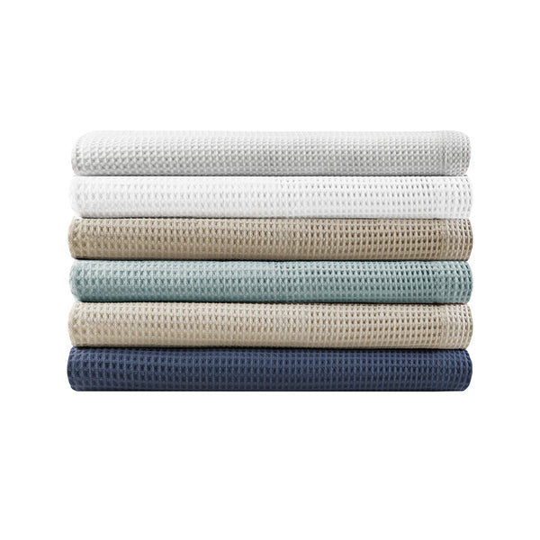 English Elm Cotton Beautyrest Waffle Weave Blanket King 108x90 — 100% Cotton 300GSM Breathable, OEKO-TEX Certified Comfort khaki 15.75 L x 12.2 W x 5.51 H B03595458