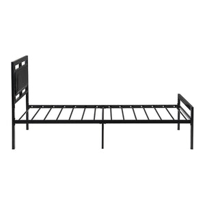 English Elm Twin Steel Bed Frame Matte Black Powder Coat Finish Noise Free Modern Bedroom W311109646