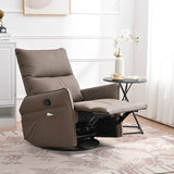 Hearth and Haven Rocking Recliner Chair, 360 Degree Swivel Nursery Rocking Chair, Glider Chair, Modern Small Rocking Swivel Recliner Chair For Bedroom, Living Room Chair Home Theater Seat, Side Pocket W1028115302
