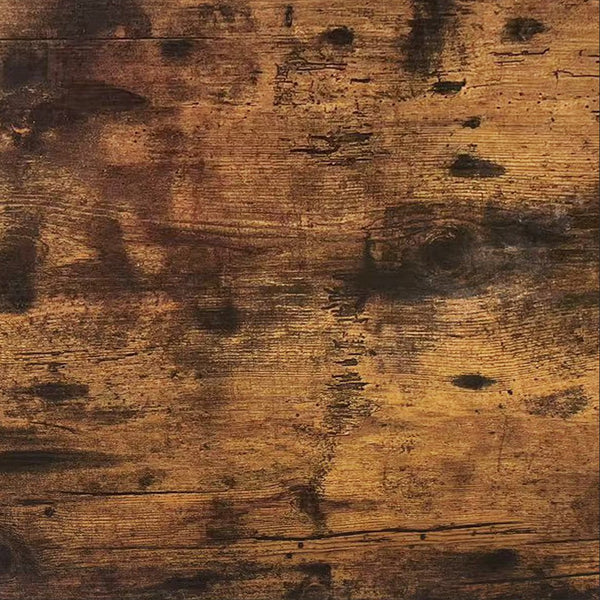 English Elm 3 Piece Farmhouse Dining Set with Two Benches, Espresso MDF & Metal Frame, Sturdy Rustic Style W57868889