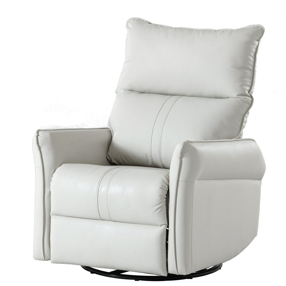 English Elm 270° Power Swivel Rocker Recliner Chair - Pu Leather Electric Glider With Usb Ports For Comfort W1028S00026