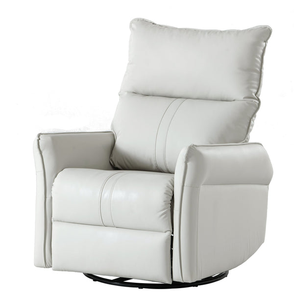 English Elm 270° Power Swivel Rocker Recliner Chair - Pu Leather Electric Glider With Usb Ports For Comfort W1028S00026