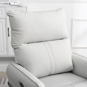 English Elm Rocking Recliner Chair 360° Swivel Glider with 90–150° Recline, 30° Rocking, Side Pocket, Light Gray W1028115303