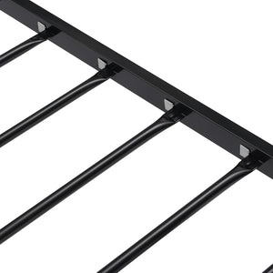 English Elm Twin Steel Bed Frame Matte Black Powder Coat Finish Noise Free Modern Bedroom W311109646