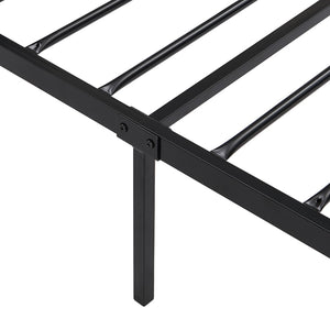English Elm Twin Steel Bed Frame Matte Black Powder Coat Finish Noise Free Modern Bedroom W311109646