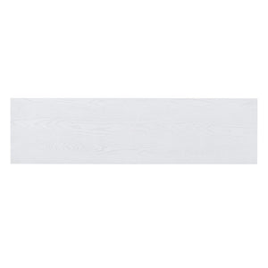 English Elm Trexm Vintage Four Door Sideboard Rubberwood Carved Panels Round Handles Dining Storage White WF307723AAK