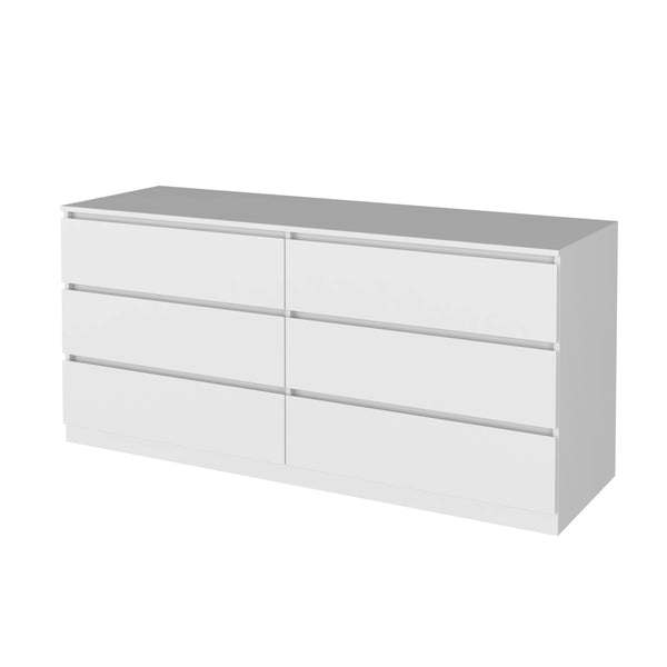 English Elm Wyoming Elegant 2-Piece White Bedroom Set with Armoire, Dresser 7 Drawers, Shelves & Rods B062S00256