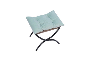 English Elm Living Room Cotton Lounge Chair with Ottoman Steel Frame Ergonomic Accent Seat Green W1899121340