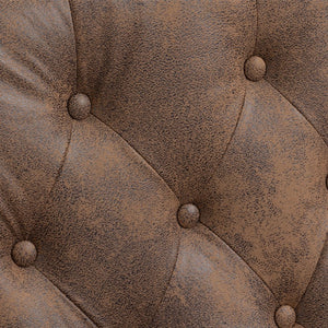 English Elm Wood Solid Frame Armchair with Padded Foam Seat and Curved Arms, Sturdy Wooden Legs for Living Room Coffee W395109982