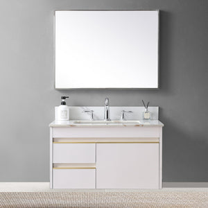 English Elm Montary 31-Inch Carrara Stone Vanity Top With Undermount Sink & Backsplash - Elegant Bathroom Upgrade! W509107287
